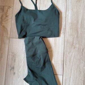Varley Dark Green Activewear Set